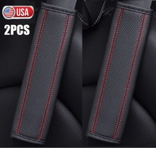 2Pcs Car Seat Belt Shoulder Pad Cushion Protector Cover Car Leather Safety Strap