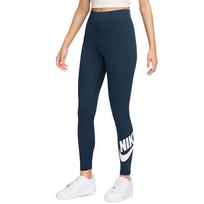 nike swoosh leggings navy