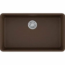 Franke KBG11031MOC Kubus Granite Undermount Single Bowl Kitchen Sink, Mocha