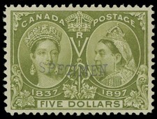 Canada Scott 59s-65s Gibbons 133s-140s Specimen Set of Stamps