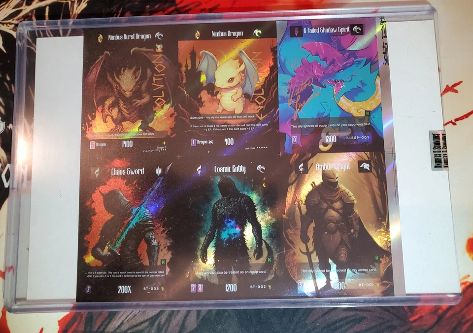 Knights And Summons Tcg Kickstarter Origins Holo Uncut Sheet - Image 4 of 4