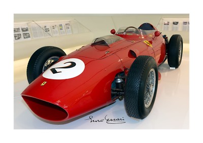 Ferrari 246 F1 A4 poster with reproduction autograph. Choice of frame. | eBay