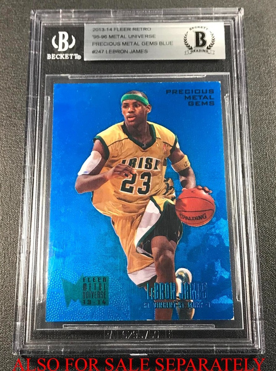 LEBRON JAMES 2013 PANINI SELECT #39 RED HOT PURPLE PRIZM /99 BGS 9 