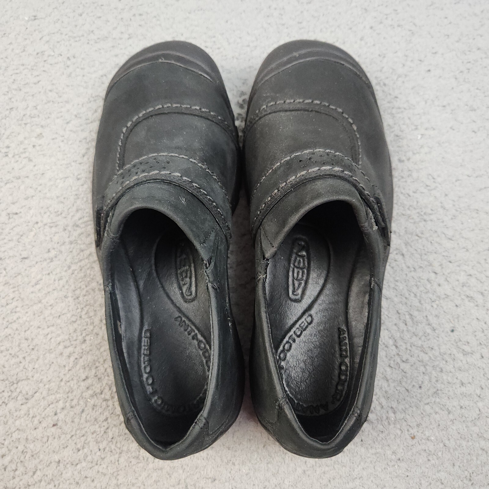 Scarpe Keen Kaci slip on donna taglia 9 5 mocassino pelle nero pieno fiore