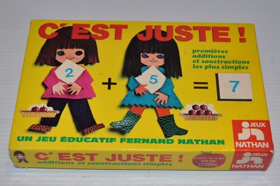 C'EST JUSTE! French Counting/Mathematics GAME Nathan 1960s REPLACEMENT PIECES