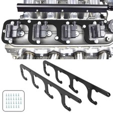 CNC Billet LS 5.3L Square Coil Brackets Valve Cover D581 LSX Swap Truck For LS1