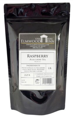 Elmwood Inn Fine Teas, Raspberry Black Tea, 16-Ounce