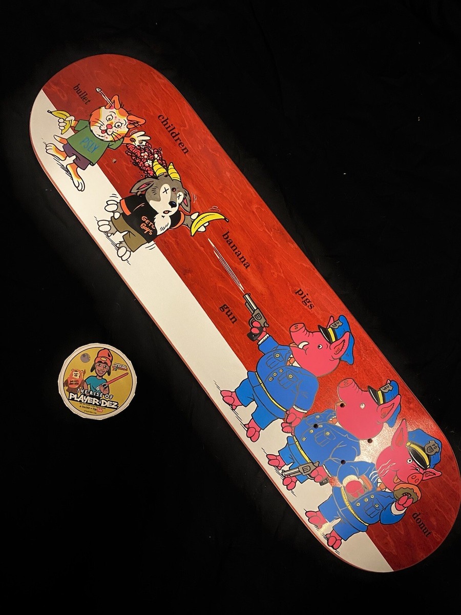 RARE Paisley Skates Pigs Sean Cliver Screened Skateboard Deck