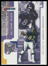 2001 Shannon Sharpe Fleer Game Time Football Extra #71 Baltimore Ravens