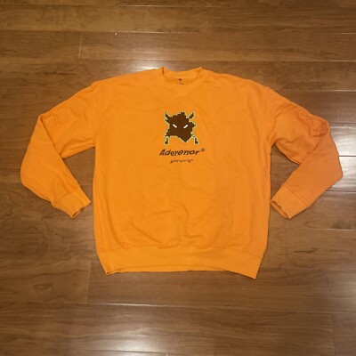Ader Error Vader Orange Oversize Crewneck Sweatshirt Rare
