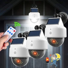 Lamparas Luz Led Solares Luces cámara falsa Para Exterior Sensor De Movimient