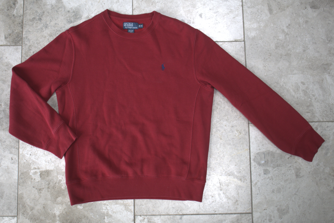Felpa Ralph Lauren Uomo M Rosso Medio Sportivo Pony Outdoor Cotone