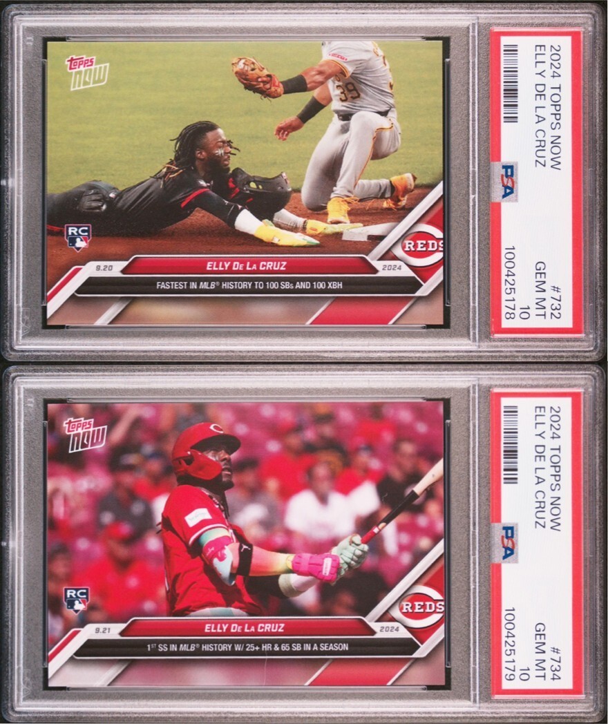 Elly De La Cruz MLB エリーデラクルーズ　PSA10 Set of 2 PSA 10 Elly De La Cruz 25HR & 65SB MLB History
