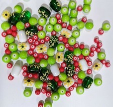 Daisy Flower Beads Glass Beads For Bracelet Making Green Oval 20 pcs