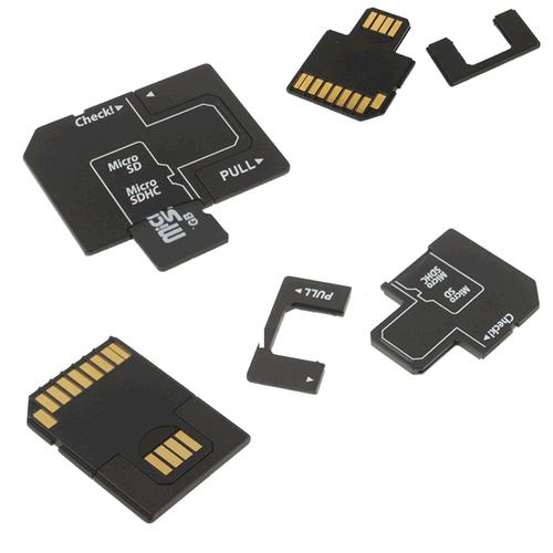 3 in 1 USB Multifunktion Adapter Karte - MicroSDHC zu SDHC und USB - bis 32 GB