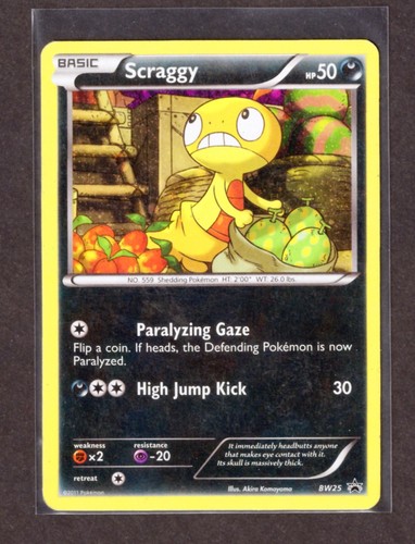 Scraggy - (Cracked Ice Holo) PR BW25 Promo Holo Darkness Black and White Promos