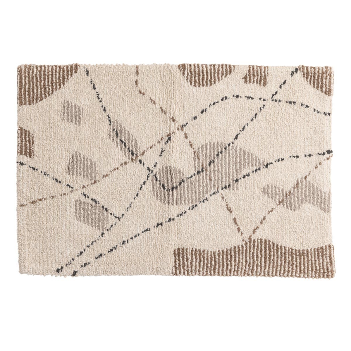 Tapis de salle de bain haut de gamme Paul, tissage 60x90 cm multicolore