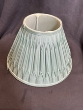 Pleated Fabric Lampshade Sage Green Duck Egg Pinch Pleat 12” Table Lamp Shade