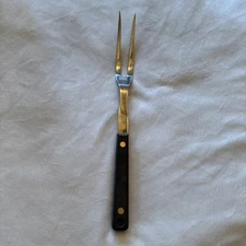 Flint Two-Prong Carving Fork with Black Composite Handle