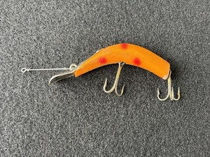Vintage Pre-owned Kautzky Deep Ike Orange Fishing Lure (Approx 2.5")