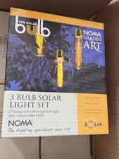 Noma Garden Art 3 Solar Bulb Light Set Warm White Outdoor Lighting Fast Dispatch