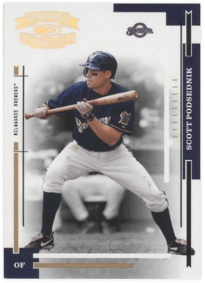 2004 Donruss Throwback Threads - Scott Podsednik #109 Gold Proof /100