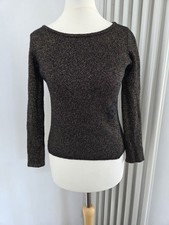 Etro Milano Black And Gold Top With Floral Mofif. Size EU 42