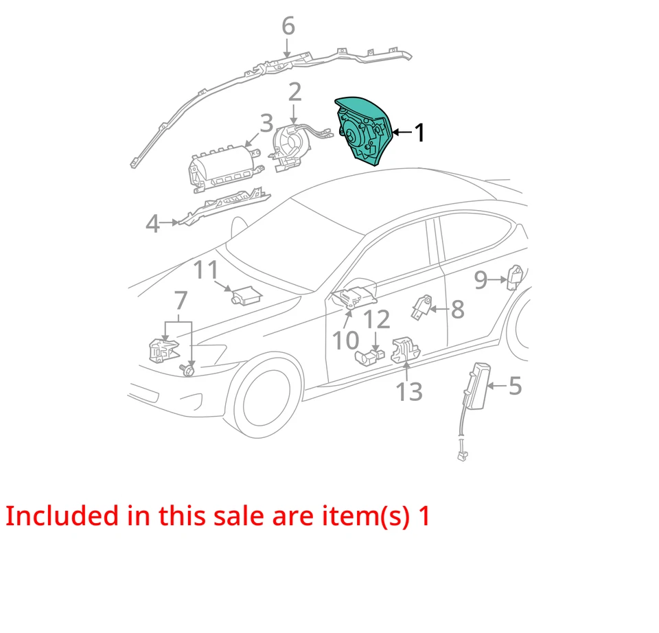 Airbag volante conductor Lexus IS350 LH 2006-2013 FABRICANTE DE EQUIPOS ORIGINALES Foto 4 de 4