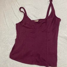 Burgundy Universal Thread tank top women XXL ribbed corset. SKU262