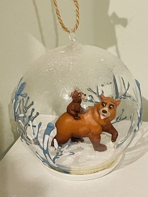 Disney Parks Bruder Bär Skizzenbuch Milchglaskugel hängendes Ornament selten