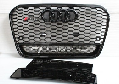 For Audi 2013-2015 A6 S6 RS6 C7 Front bumper mesh Grill Grille silver