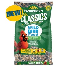Pennington Classic Wild Bird Feed and Seed, 20 lb. Bag, Dry, 1 Pack
