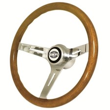 Empi 79-4026 Classic Vw Bug Steering Wheel With Adapter 15 Wood 31mm Grip