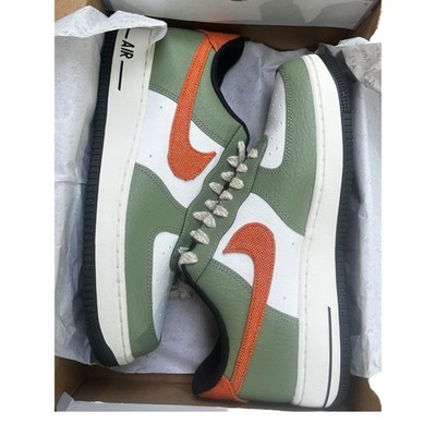 FD0758-386] Nike AIR FORCE 1 LOW '07 'OIL GREEN ORANGE' | Mens 9.5
