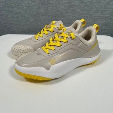 G/FORE Men's G/18 Golf Shoe Men's 9.5 Grey Yellow Water Repellent GF NEW NWOB