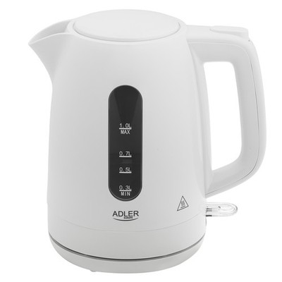Adler  Wasserkocher 1,0L weiß, 2200W AD 1380w