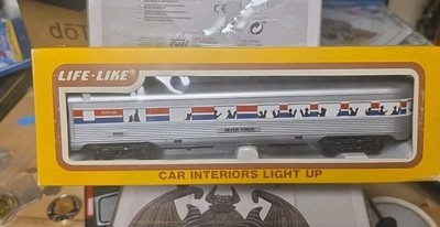 LIFE LIKE  HO AMTRAK  LIGHTED FULL DOME 9545 SILVER VISION 