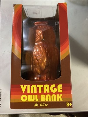 Vintage OWL BE WISE BANK - Stylish Reminder To Plan - Depression ERA Look
