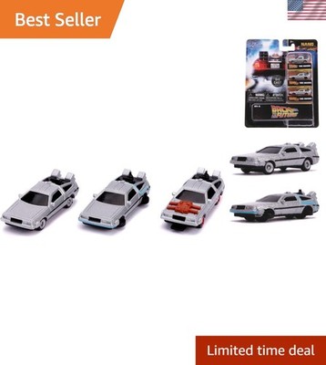 3-Pack 1.65” Die-Cast Time Machines – Authentic Back to the Future