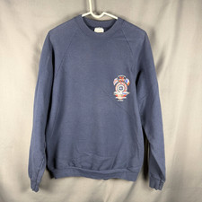 Vintage Screen Stars Crewneck Sweatshirt Men XL Blue USA Made Fast Ferries Dover