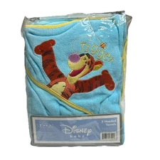Disney Baby Winnie The Pooh Tigger Hooded Towel 2 Pack 30 Inch x 30 Inch New