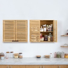 2 Tiers Storage Cabinet for Bathroom Kitchen Wall Laundry Toilet Cupboard Unit