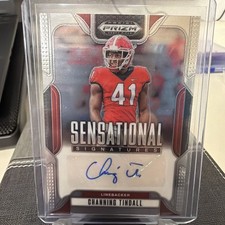 2025 Prizm Draft Picks - Sensational Signatures Channing Tindall #SS-CNT AUTO