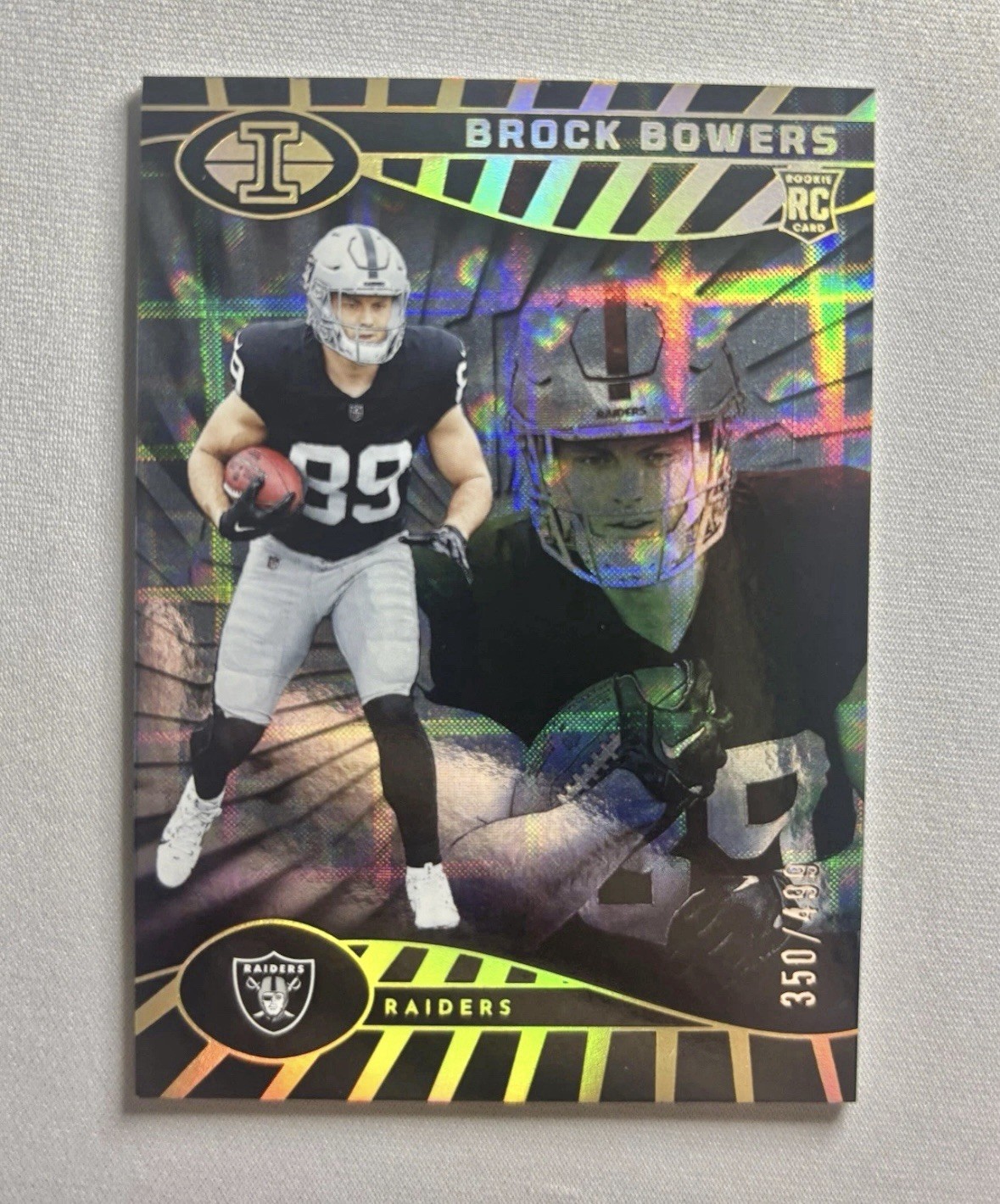 2024 Panini Illusions Brock Bowers #47 Trophy Collection Mirrored /499 (RC)