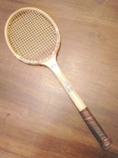 Racchetta da tennis fatta a mano Castle Squirrel legno rara storica vintage