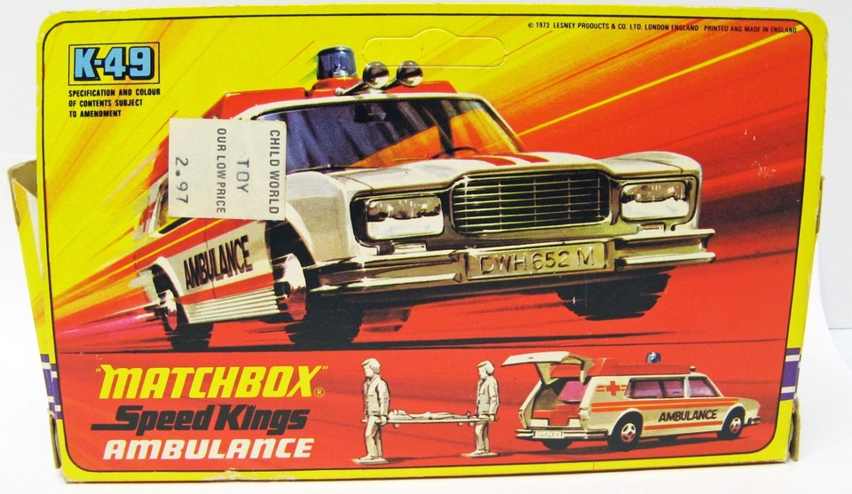 Matchbox Super Kings 1974 – Ambulance Peterbilt Sierra K-49 – Échelle 1/36 – Boîte D'Origine