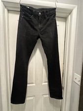 Levi  s 511 Men  s Jeans Size 33/35 Black Big E Leather Patch