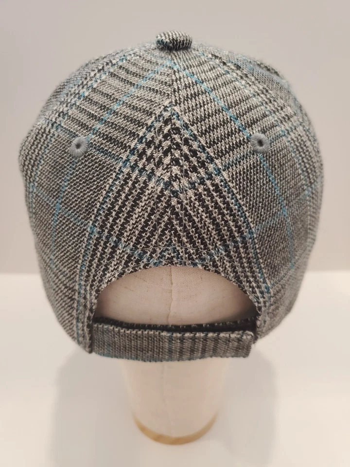 Gorra de baile negra a cuadros con detalle de diamantes de imitación para mujer nueva otoño invierno Foto 2 de 4