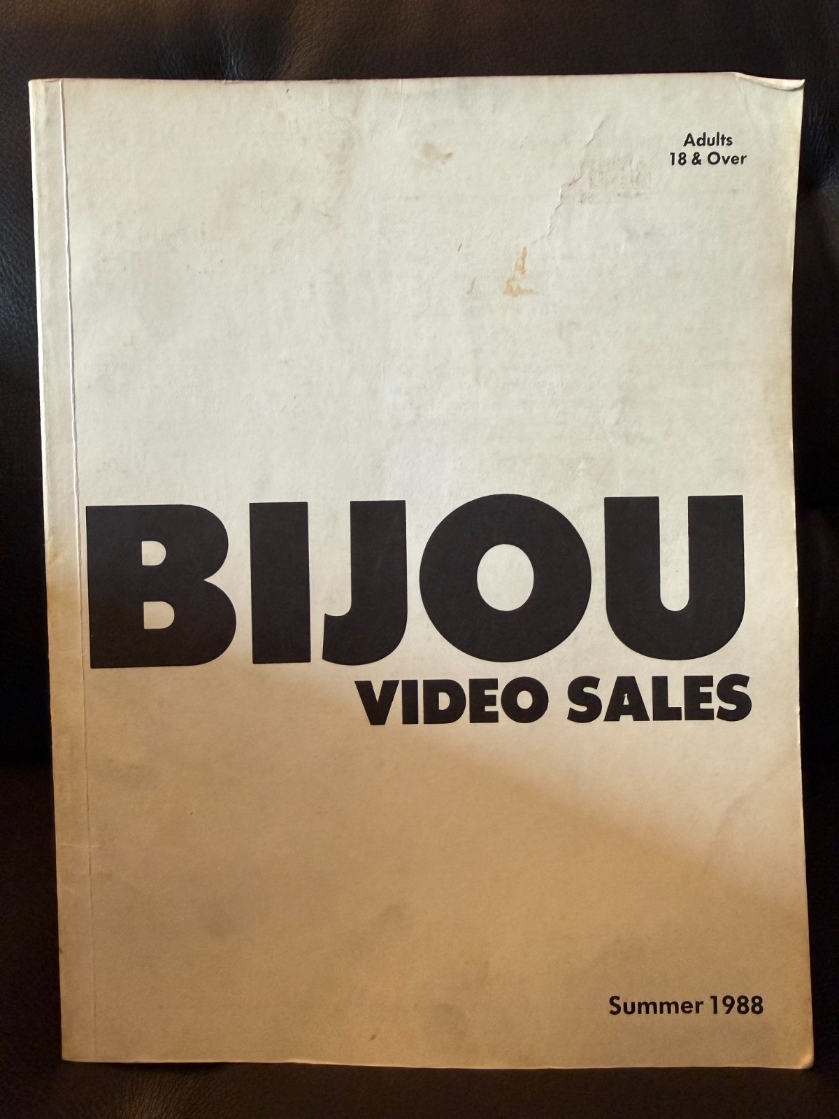 Bijou Video Sales Catalog Summer 1988 vintage gay interest male pinups