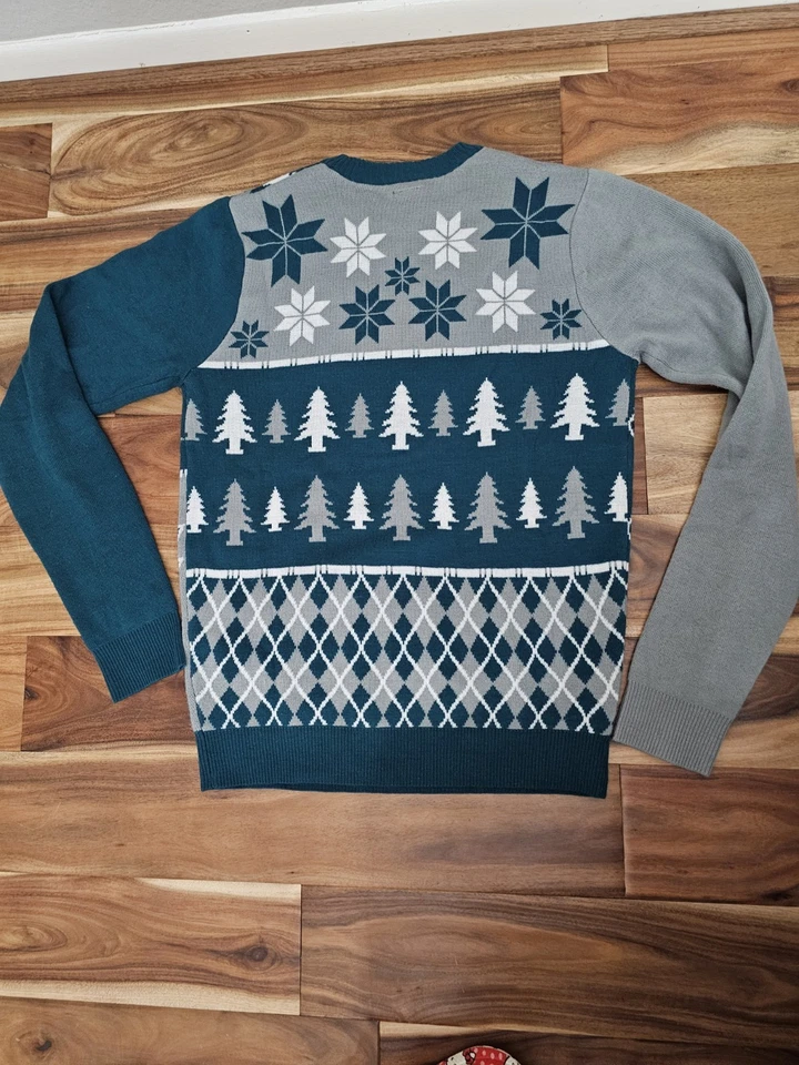Suéter Feo Philadelphia Eagles Hombres Talla M Equipo NFL Ropa Navidad Vacaciones Foto 2 de 4